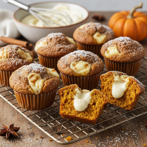 Velvety Pumpkin Cream Cheese Delight Muffins recipe