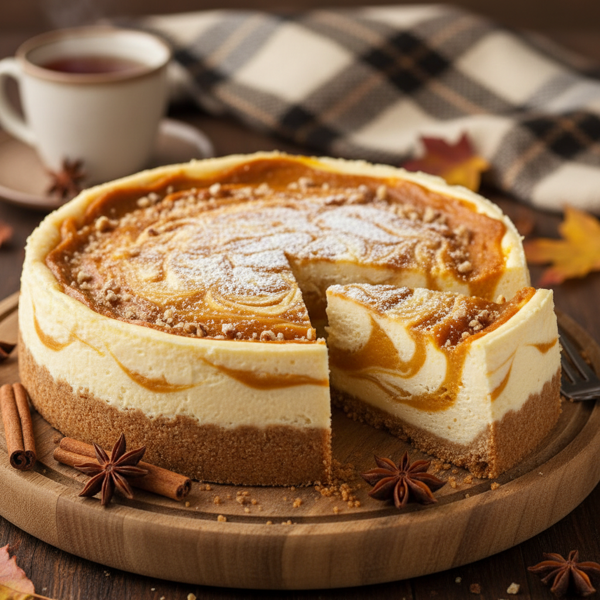 Velvety Pumpkin Swirl Cheesecake Delight recipe