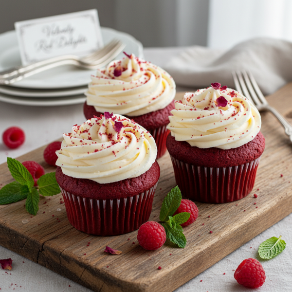 Velvety Red Cupcake Delights recipe