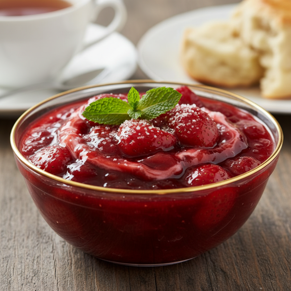 Velvety Rhubarb Strawberry Compote recipe