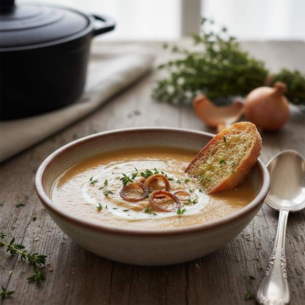 Velvety Shallot and Thyme Soup recipe