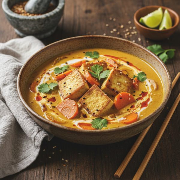 Velvety Thai Carrot and Tofu Bliss recipe