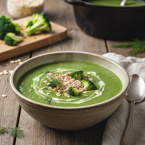 Velvety Vegan Broccoli Oat Soup recipe