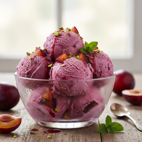 Velvety Vegan Plum Ice Cream recipe