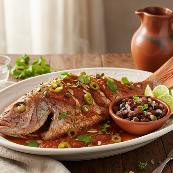 Veracruz-Style Snapper with Raisin Salsa recipe