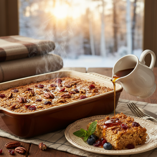 Vermont Maple Baked Oatmeal Delight recipe