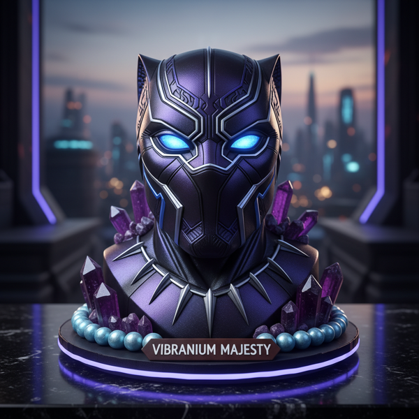 Vibranium Majesty Black Panther Cake recipe