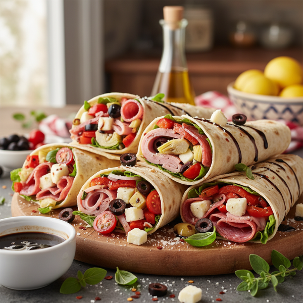 Vibrant Antipasto Salad Wraps recipe