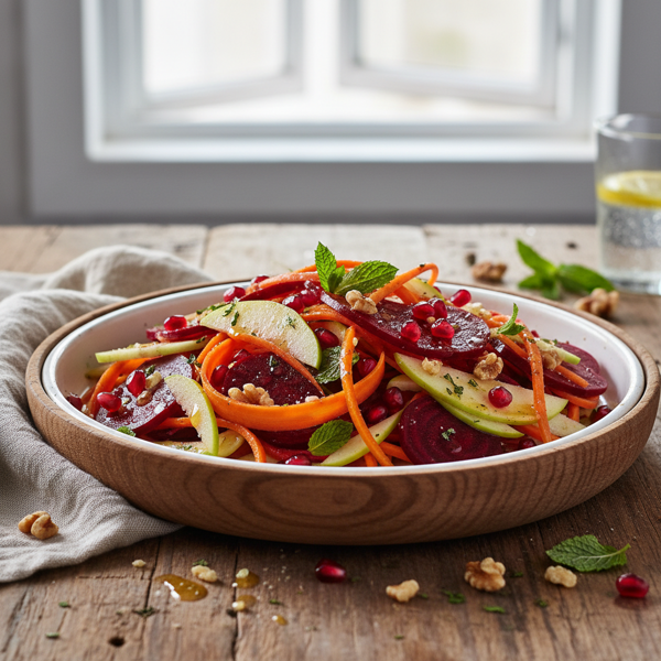 Vibrant Beet-Carrot-Apple Medley Salad recipe