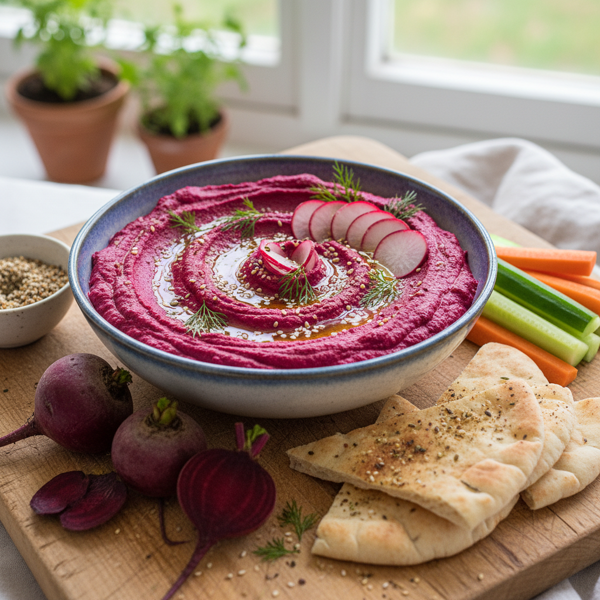 Vibrant Beetroot Hummus recipe