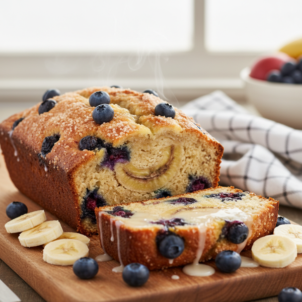 Vibrant Blueberry-Banana Loaf recipe