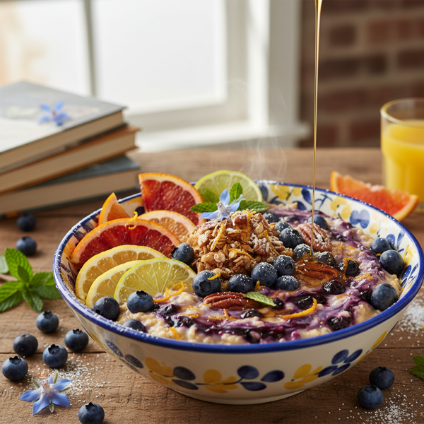 Vibrant Blueberry Citrus Oatmeal recipe
