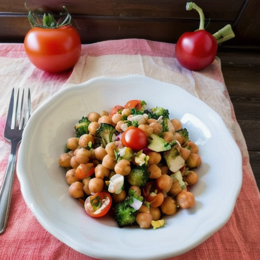 Vibrant Broccoli, Chickpea, and Cherry Tomato Salad recipe