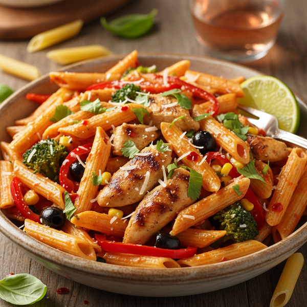 Vibrant Chicken Penne Fiesta recipe