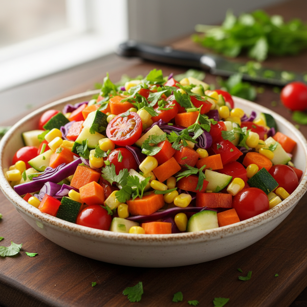 Vibrant Chopped Veggie Medley recipe