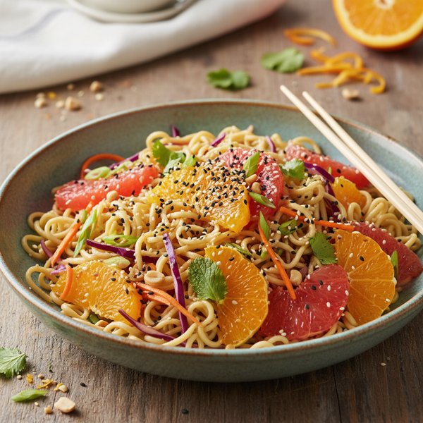 Vibrant Citrus & Sesame Noodle Salad recipe