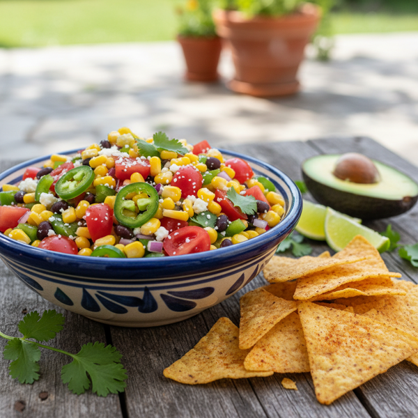 Vibrant Corn & Tomato Fiesta Salsa recipe