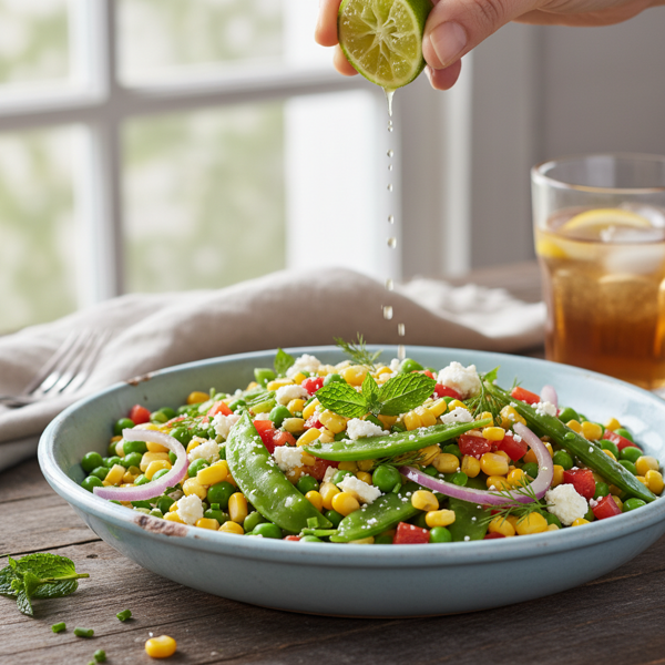 Vibrant Corn and Pea Medley Salad recipe