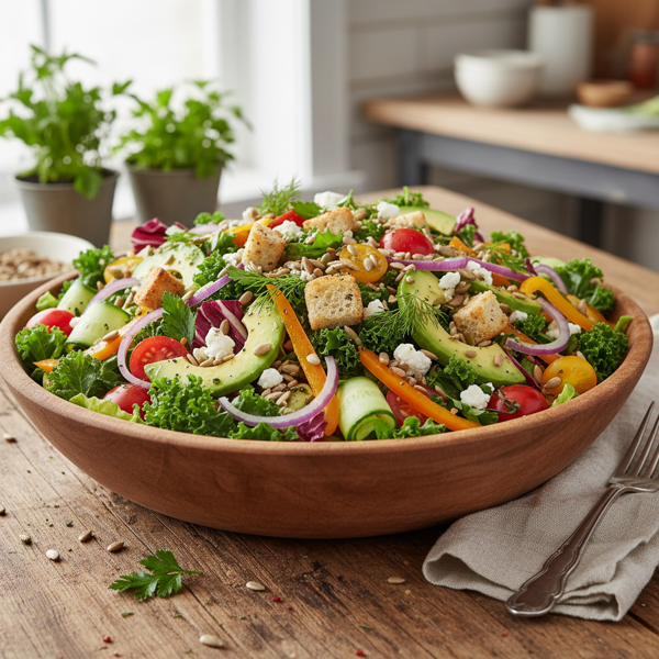 Vibrant Crunchy Garden Salad recipe