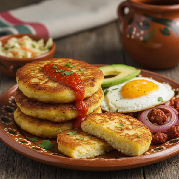Vibrant Ecuadorean Potato Cakes (Llapingachos) recipe