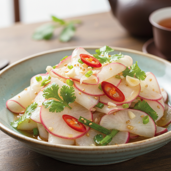 Vibrant Garlic-Infused Chinese Pickled Radish Salad recipe