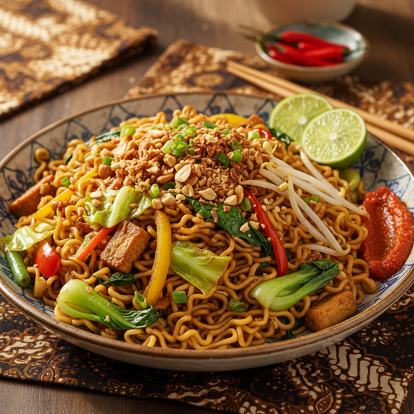 Vibrant Indonesian Vegetable Noodles recipe
