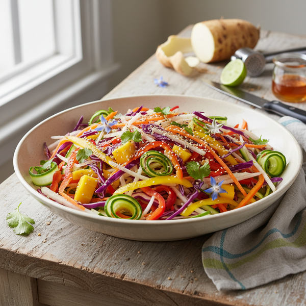 Vibrant Jicama Rainbow Salad recipe