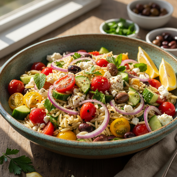 Vibrant Mediterranean Orzo Salad recipe