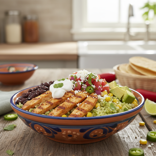 Vibrant Mexican Burrito Bowl recipe