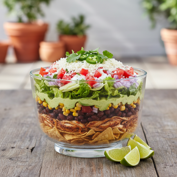 Vibrant Mexican Chicken Layer Salad recipe