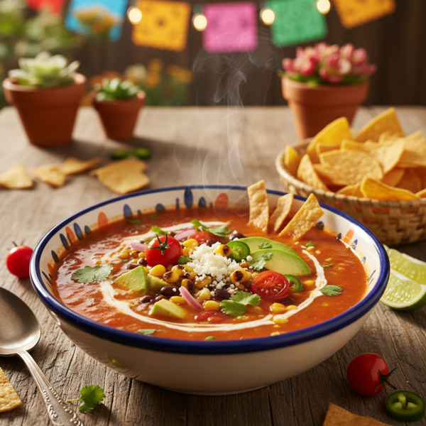 Vibrant Mexican Fiesta Tomato Soup recipe