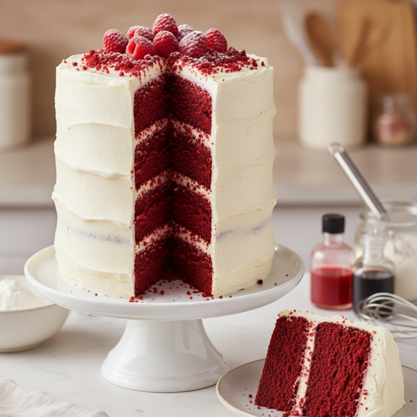 Vibrant Red Velvet Layer Cake recipe