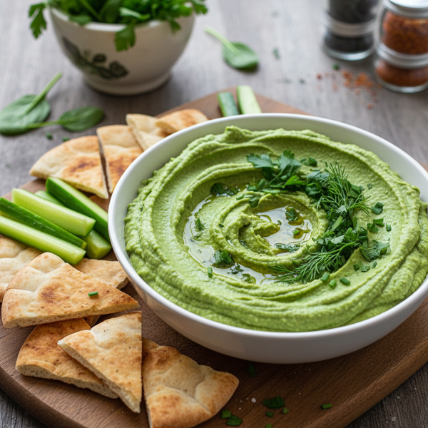 Vibrant Spinach Goddess Hummus recipe
