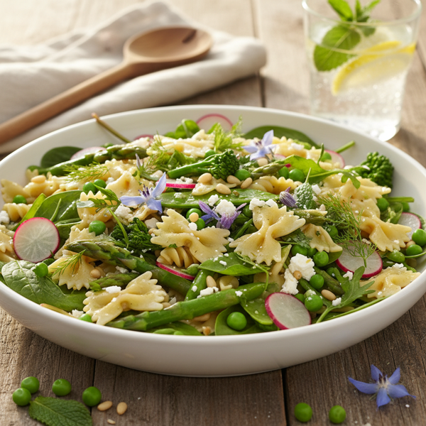 Vibrant Spring Greens Pasta Salad recipe