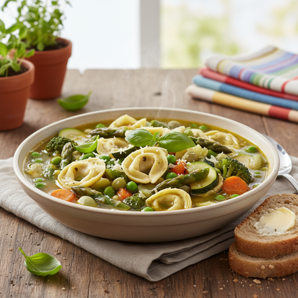 Vibrant Spring Minestrone with Tortellini recipe
