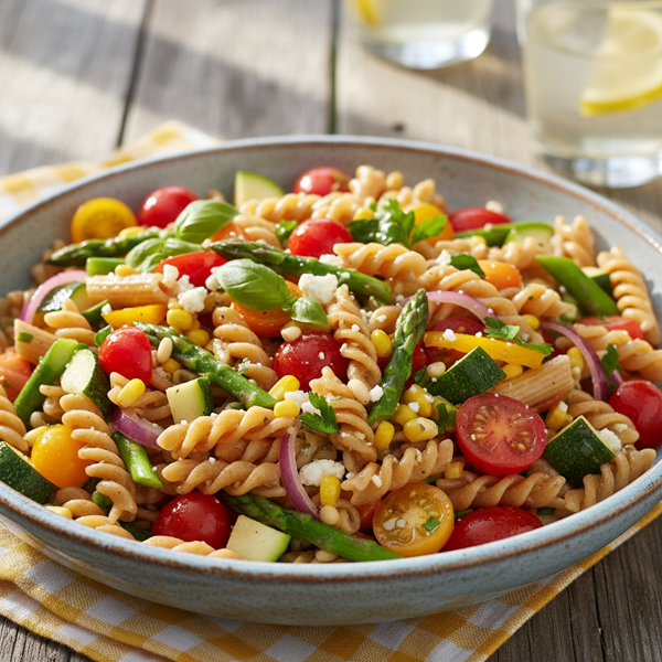 Vibrant Summer Veggie Penne Salad recipe