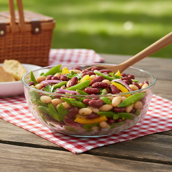 Vibrant Three-Bean Picnic Salad recipe