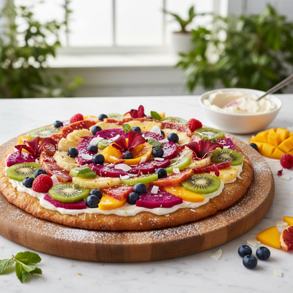 Vibrant Tropical Fruit Pizza recipe