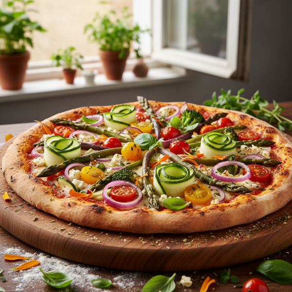 Vibrant Vegan Garden Pizza recipe
