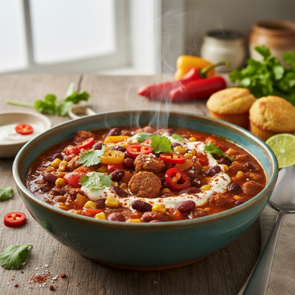 Vibrant Vegan Pepper Chili Stew recipe