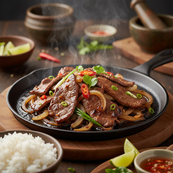 Vietnamese Sizzling Beef with Caramelized Onions recipe