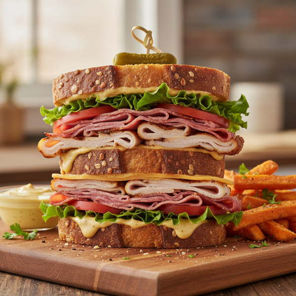 Virginia Smoked Turkey & Country Ham Delight Sandwich recipe