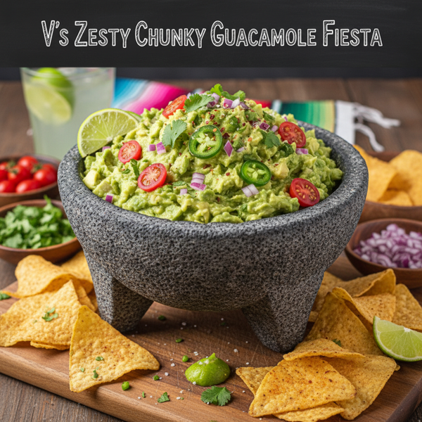 V's Zesty Chunky Guacamole Fiesta recipe