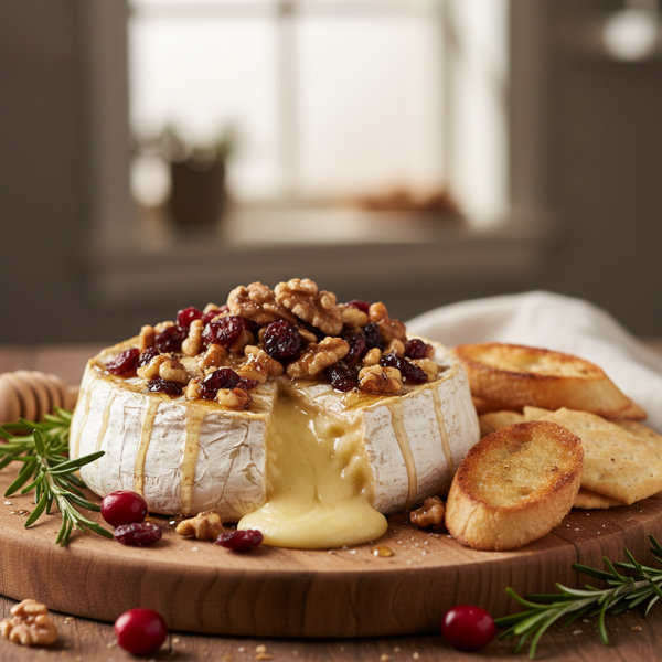 Walnut-Cranberry Baked Brie Delight recipe
