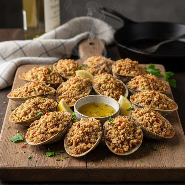 Walnut-Crusted Baked Clams recipe