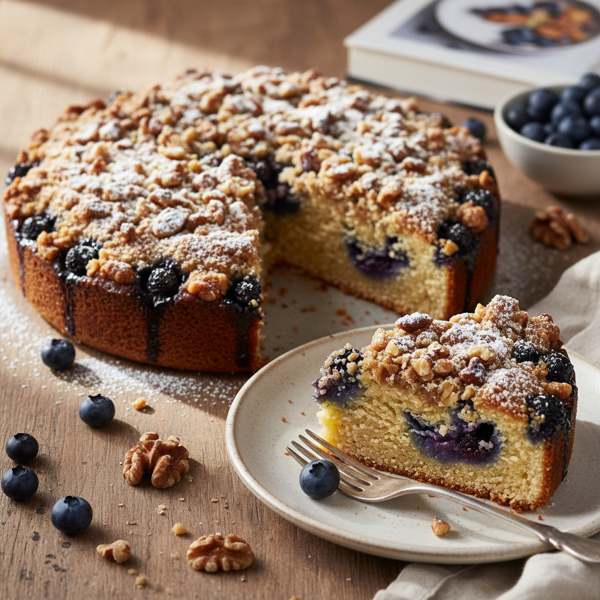 Walnut Blueberry Bliss Buckle recipe