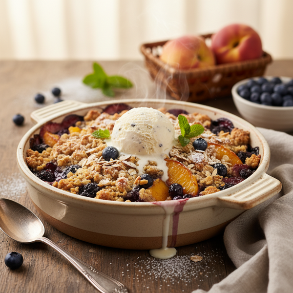 Warm Blueberry-Peach Delight recipe