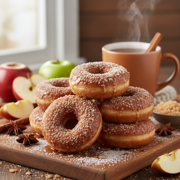Warm Cinnamon Brown Sugar Apple Cider Donuts recipe