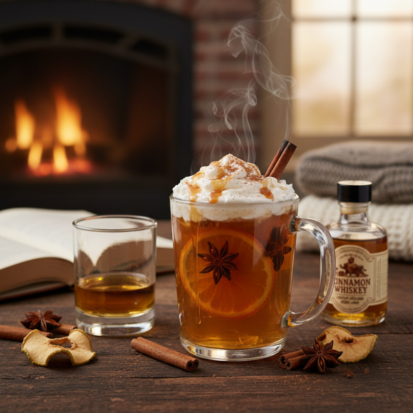 Warm Cinnamon Whiskey Cider recipe