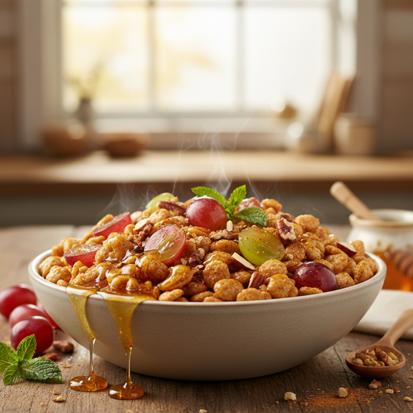 Warm Honey-Infused Grape-Nuts Delight recipe